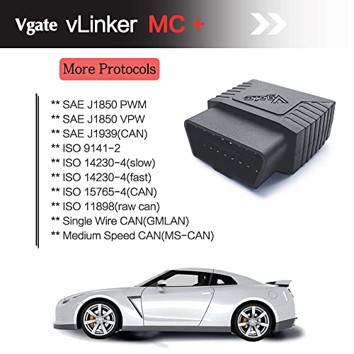 Image of Vgate vLinker MC+ Bluetooth OBD2 Car Diagnostic Scan Tool for iOS, Android, Windows