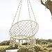 Produktbild Hängesessel 200kg zum Aufhängen | Schaukelkorb | Hängekorb wetterfest | Hängestuhl Indoor & Outdoor (Beige)