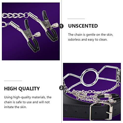 EXCEART 1 plugue bucal com braçadeiras, clipe para mamilo, grampos para mamilo, anéis para mamilo, j