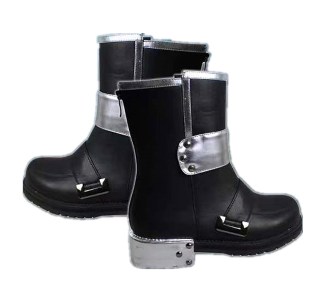 US-Größe Anime SAO Cosplay Schuhe Kirito Schwarz PU Schuhe Party Schuhe, Schwarz , 43 EU