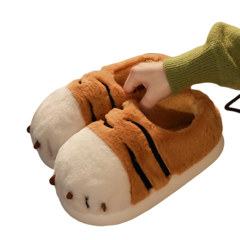 Zonto Pantofole Slifori di Cotone Bagna Femminile con Casa Calsa Scarpa di Cotone Peloso da Casa Coppia Inverno Indossano Pantofole