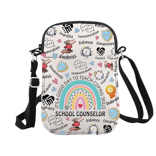 WCGXKO School Counselor Gift It’s A Good Day To Teach Coping Skills Zipper Crossbody Bag