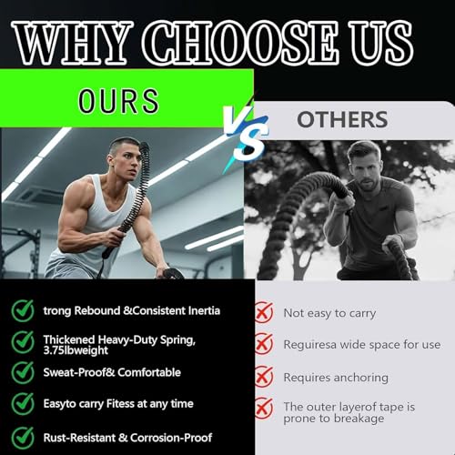 Cuerda de batalla sin cuerda para entrenar en el salón o terraza 4