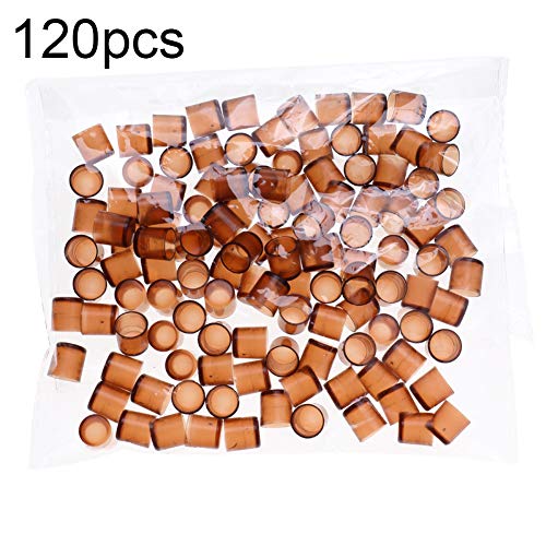 wiFndTu Queen Bee Rearing Cell Cup, 120Pcs Honeycombs Queen Bee Rearing Cell Cups Kit Box Parts Beekeepers Tool - Brown