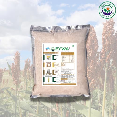 Image of Eywa Seeds & Exports Pvt Ltd Organic Red Sorghum Flour (5 Kg) For Eating And Cooking | Lal Juvar Atta | Produce Of India From Organic Farms