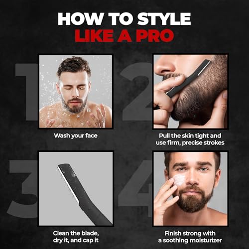 Image of Beard Beard and Hair Growth Oil 50ml & Styling Tool Combo| Faster beard growth and thicker looking beard | Beard Styling Razor for Men | Reusable Razor | Sharp, Safe & Precise Shaping Razor for Men - Set of 2