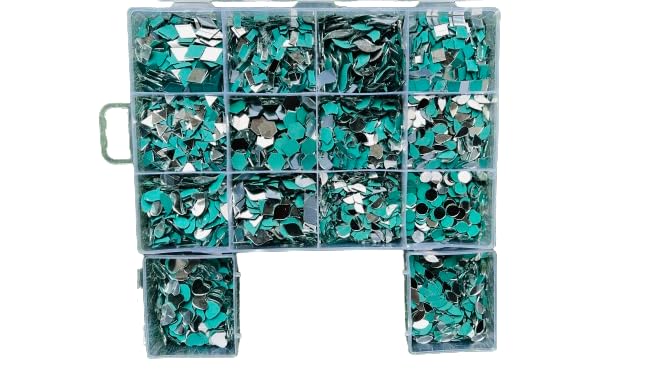 MIRROR GLASS WORLDWIDE All New Shape Mirror kit for Jewellery Making,Other Craft Work Like Project & lippan Art, mud Work (14 Shape of Mirror 1400Piece) (Combo of 14) (PACK of 14) (B0D8YRPJZZ) Amazon Price History, Amazon Price Tracker