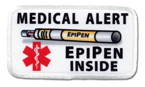 EPIPEN INSIDE Medical Alert Symbol Rectangle Sew-on Patch