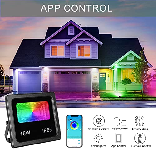 150W Led Color Changing Flood Lights Multi Colors Rgb Uplighting With Remote, Ip66 Waterproof Stage Light, Dimmable Colored Led Lights , Floor Lights For Christmas Party Outdoor Indoor Decor - 2 Pack #TOP1