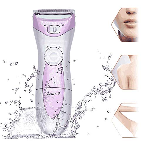 TEZAM Ladies Electric Shaver, Woman Shaver Epilator, Rechargeable Portable Women's Razor Trimme for Face Leg Armpit Arm Bikini Line, Purple