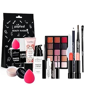 FantasyDay All-in-one Makeup Gift Set | Full Makeup Kit for Women Multipurpose Essential Bundle Include Eyeshadow Palette Lipstick Blush Concealer Face Powder Eyeliner Lipgloss Mascara Eyebrow Pencil