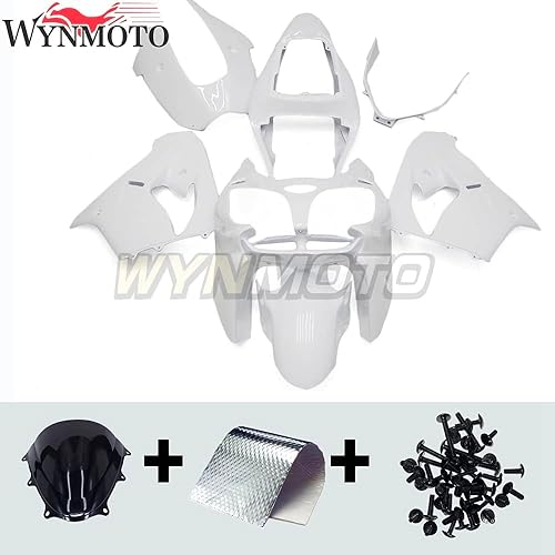 Miniatura 2 de Completo ABS plástico brillante carenados blancos aptos para Kawasaki ZX9R NINJA 2002 2003 ZX-9R 02 03 motocicleta Carrocería Kit Set 02 03 ZX-9R