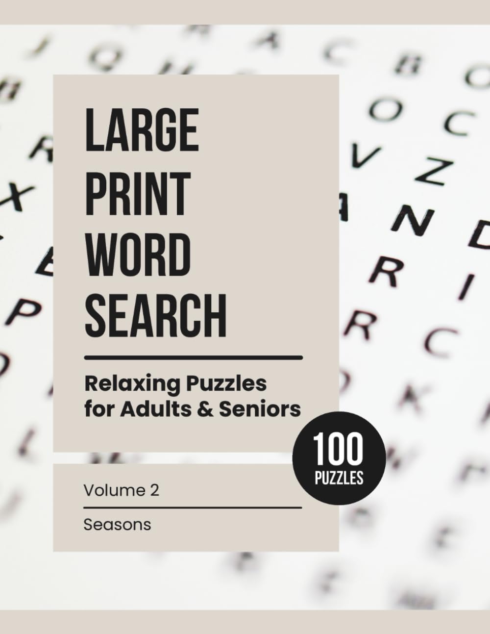Large Print Word Search: Relaxing Puzzles for Adults & Seniors (Volume 2: Seasons)