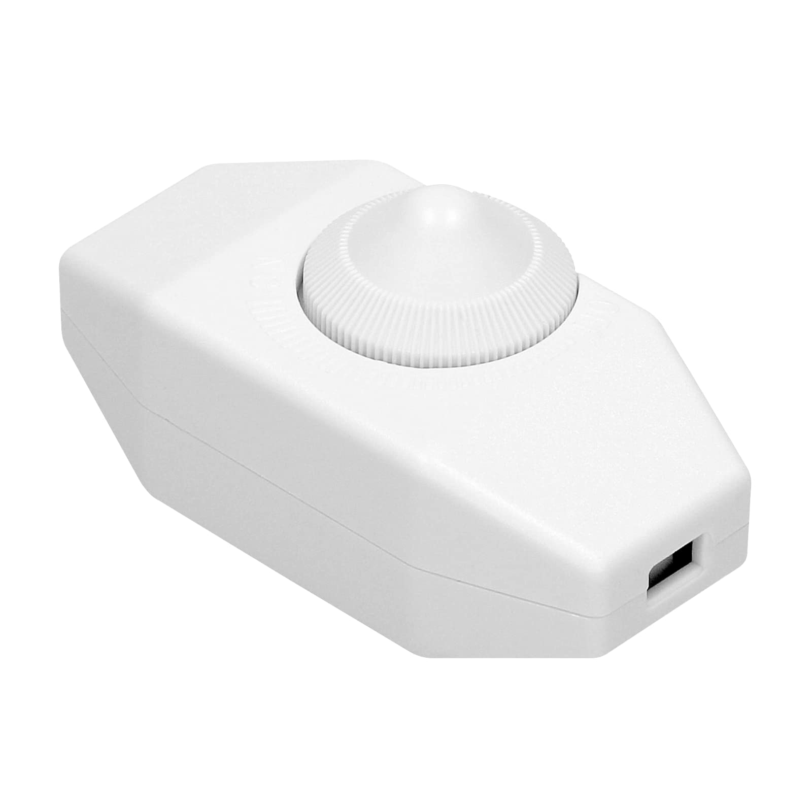PERFECT Ściemniacz pośredni ze sznurkiem – ściemniacz do oświetlenia z przełącznikiem kółek – 80 W – bezstopniowy – biały