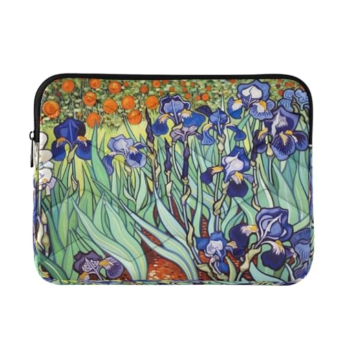 Funda para portátil de 13-14 pulgadas con diseño floral Iris Garden miniatura 1