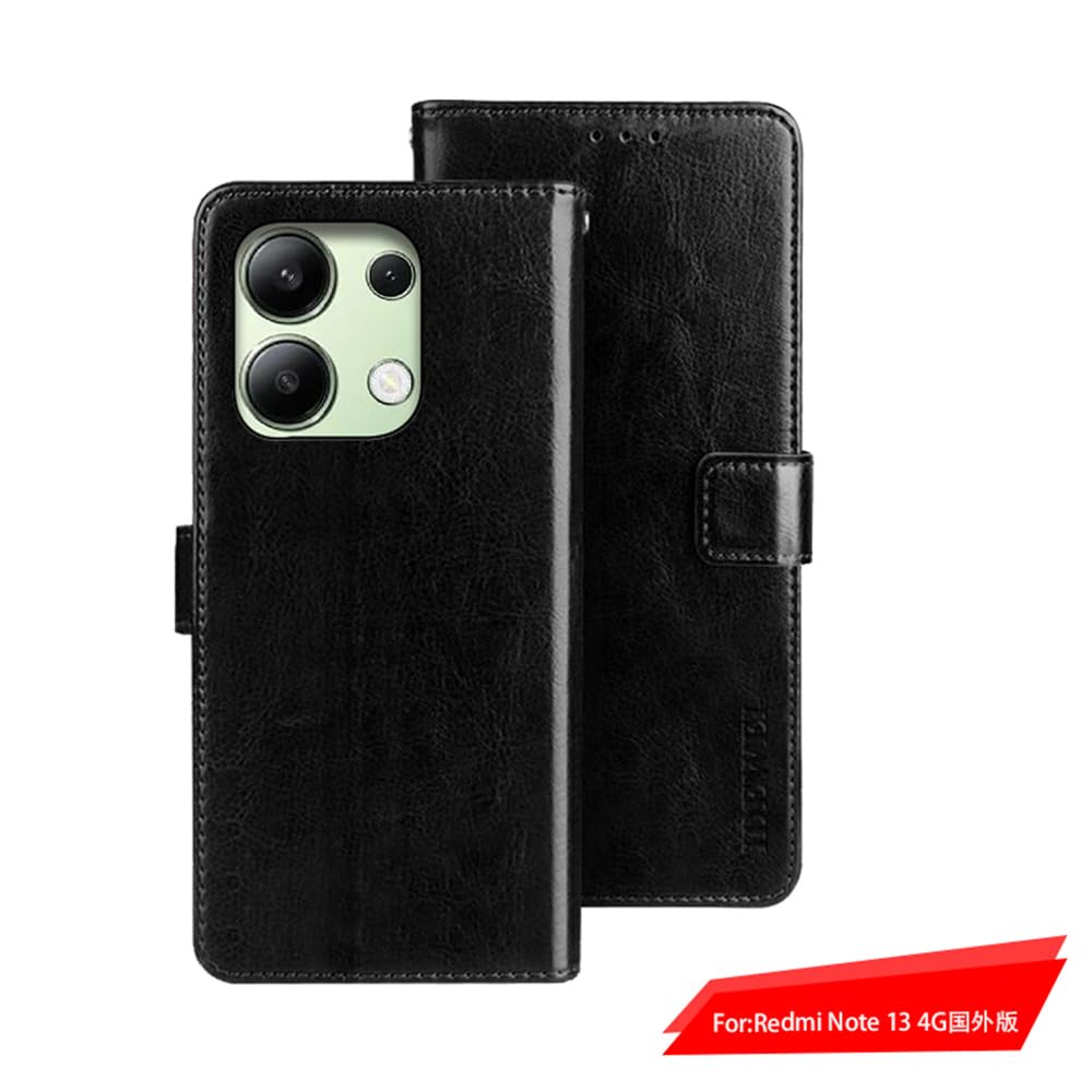 SHIEID Cover Portafoglio Per Xiaomi Redmi 13C - Custodia In Pelle Con Chiusura Magnetica E Supporto - Oro