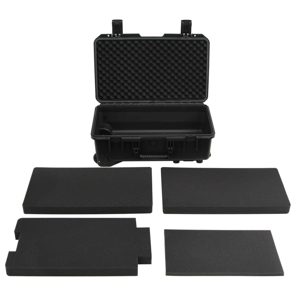 Przenośna walizka lotnicza z tworzywa PP i ABS, 55 x 35 x 22,5 cm, z wkładką piankową, do aparatu fotograficznego, obiektywu, transportu, ochrony