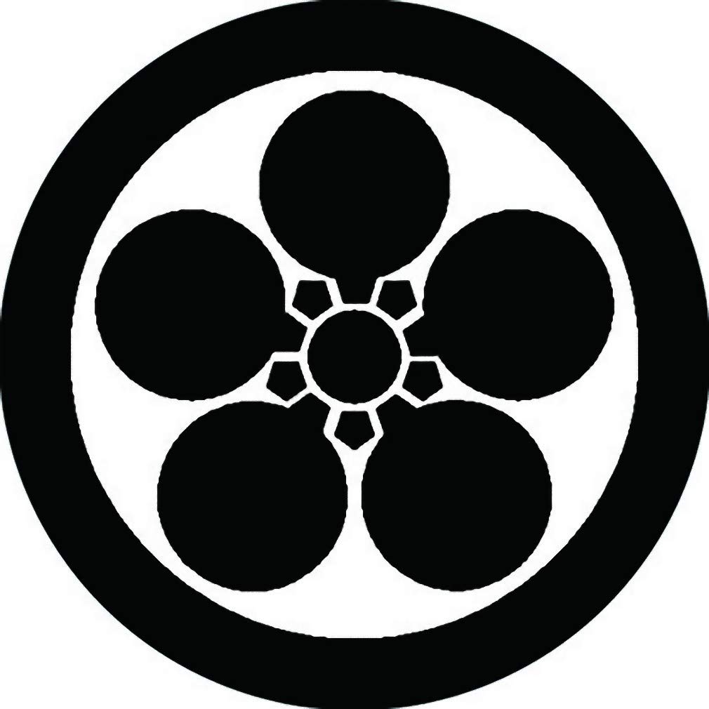 Amazon.co.jp: [Rifnet] 家紋シール 石持ち地抜き梅鉢紋 布タイプ 直径