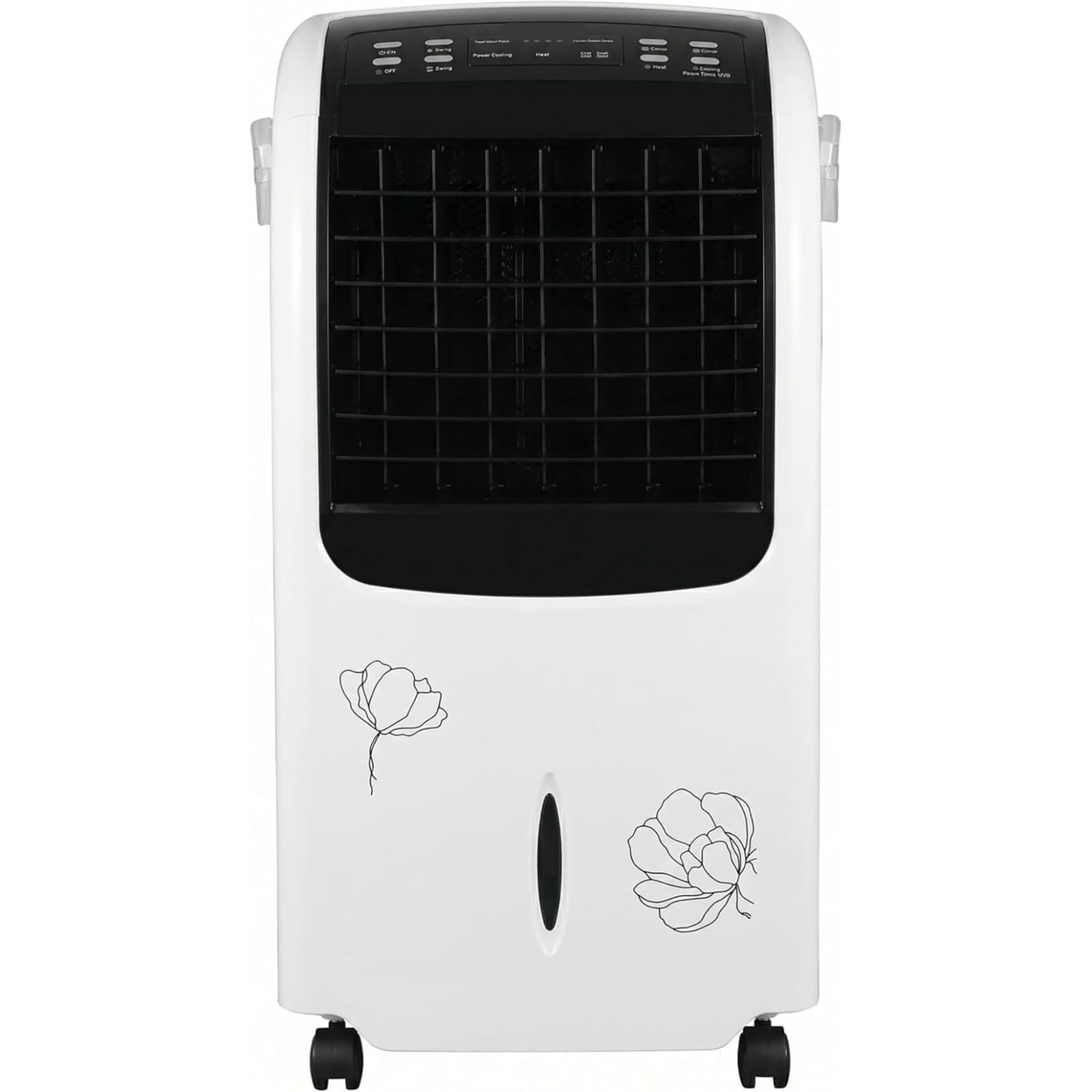 Raffrescatore d'Aria Evaporativo /Ventilatore Con Telecomando Freddo/Caldo Doppio Uso Timer 8H Tre Velocità Della Ventola Due Livelli Di Riscaldamento Oscillazione Sinistra E Destra 38*30*77cm