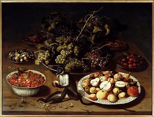 Tableau nature morte de fruits 60x90cm par Osias Beert pour décoration de chambre