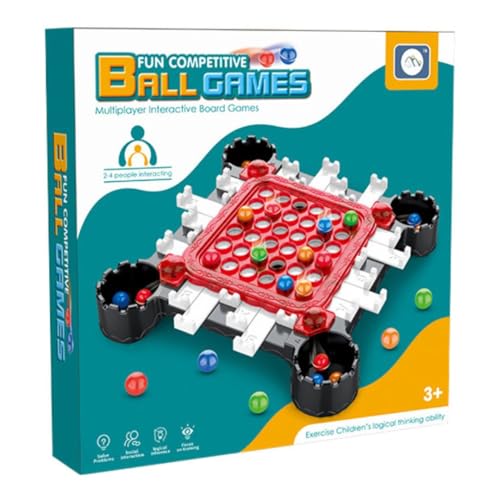 Image of THE GAME FACTORY | Rainbow Ball Elimination Game | Strategy Board Game with 40 Color Balls | Fun Memory & Logic Family Game for Kids & Adults | Educational Parent-Child Interactive Toy | Gift For Kids