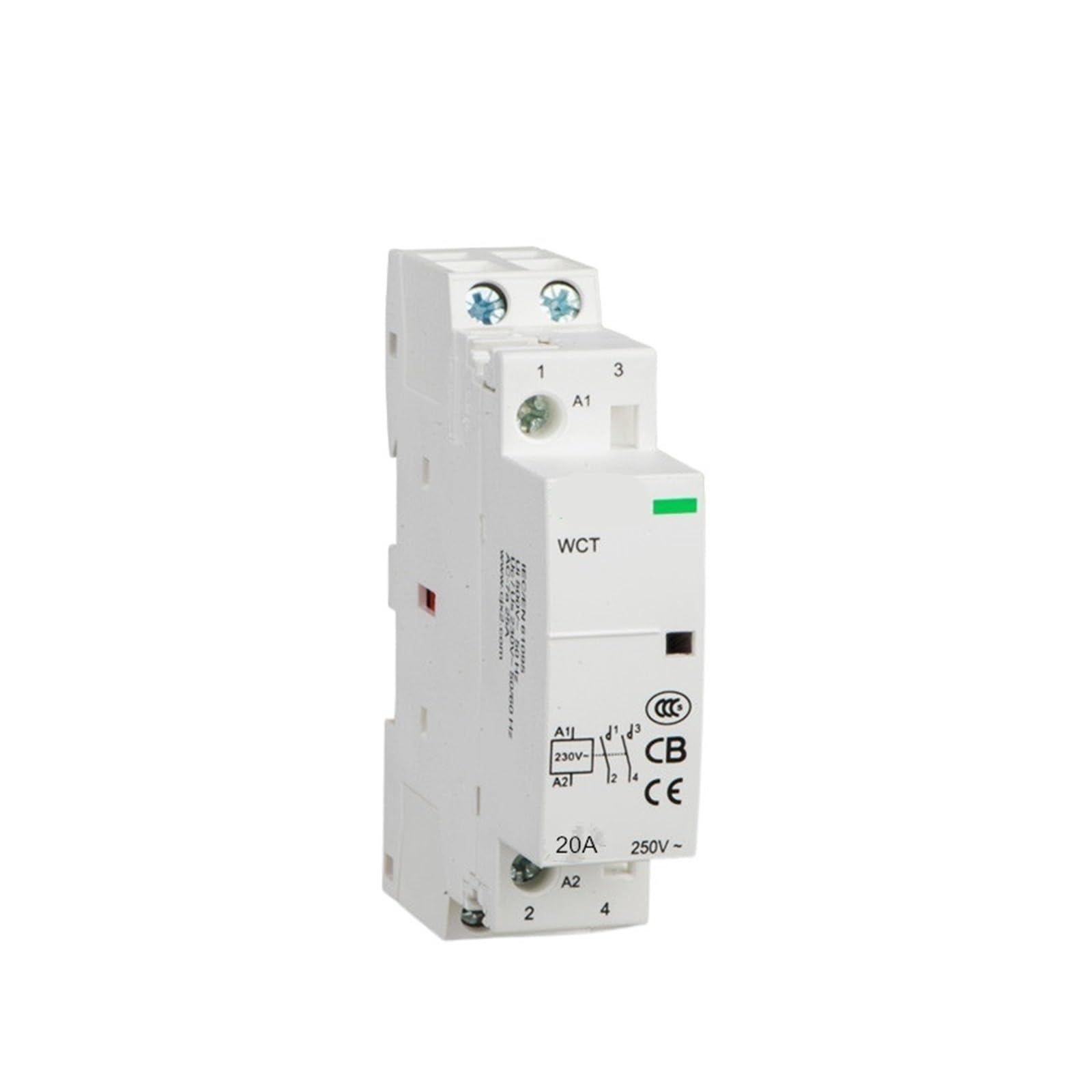 WQGQPXOB 2P 20A CT1 220V/230V 50/60HZ 35mm Rail Household AC contactor 2NO