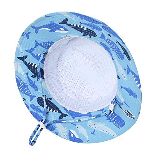 Image of Home Prefer UPF50+ Wide Brim Sun Hat Boys Girls Sun Protection Hat Zoo Beach Swim Safari Bucket Hat for Baby Toddler Kid