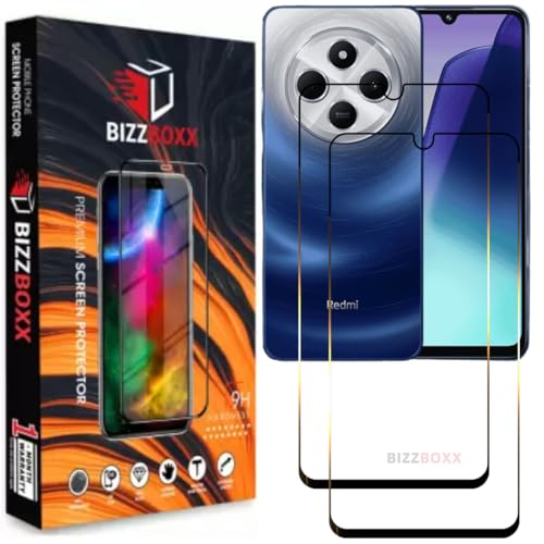 Image of Compatible With Redmi 14C 5G Tempered Glass Screen Protector Guard With Precise Edges - High Definition, Shatterproof, Easy Install, Anti-Fingerprint Screen Guard (Redmi 14C) - Pack of 2