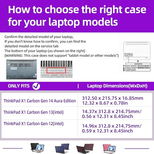 Funda para laptop Lenovo ThinkPad X1 Carbon 14ʺ PU Cuero Rosa miniatura 5