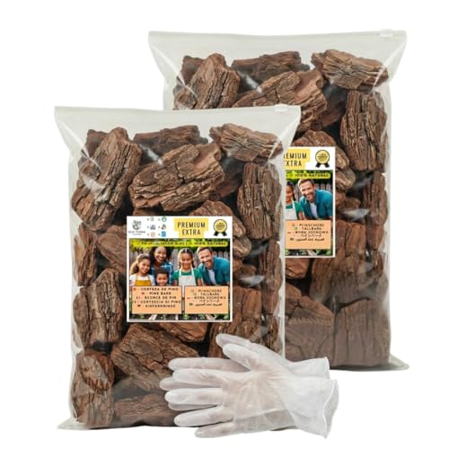 OLD TERRA NATURAL Extragrande. Corteza de Pino Extra para terrarios, Plantas orquideas y Cuidado de Jardin (X1, Tamaño Extragrande)
