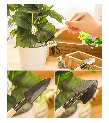 Set de 3 herramientas de jardín metal y madera miniatura 5