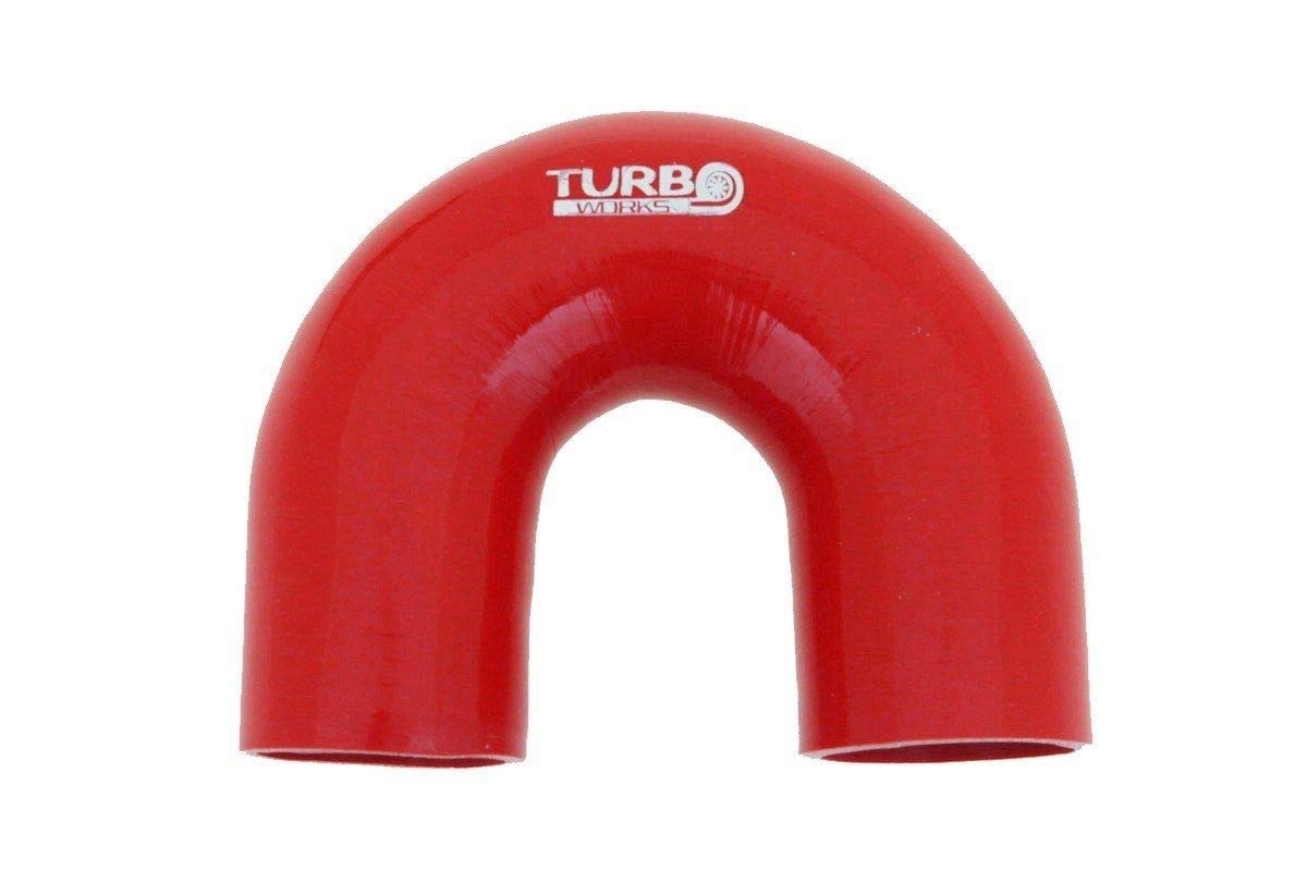 Codo de silicona 180 grados rojo 76 mm E-2389 rendimiento de desarrollo manguera de silicona radiador de silicona