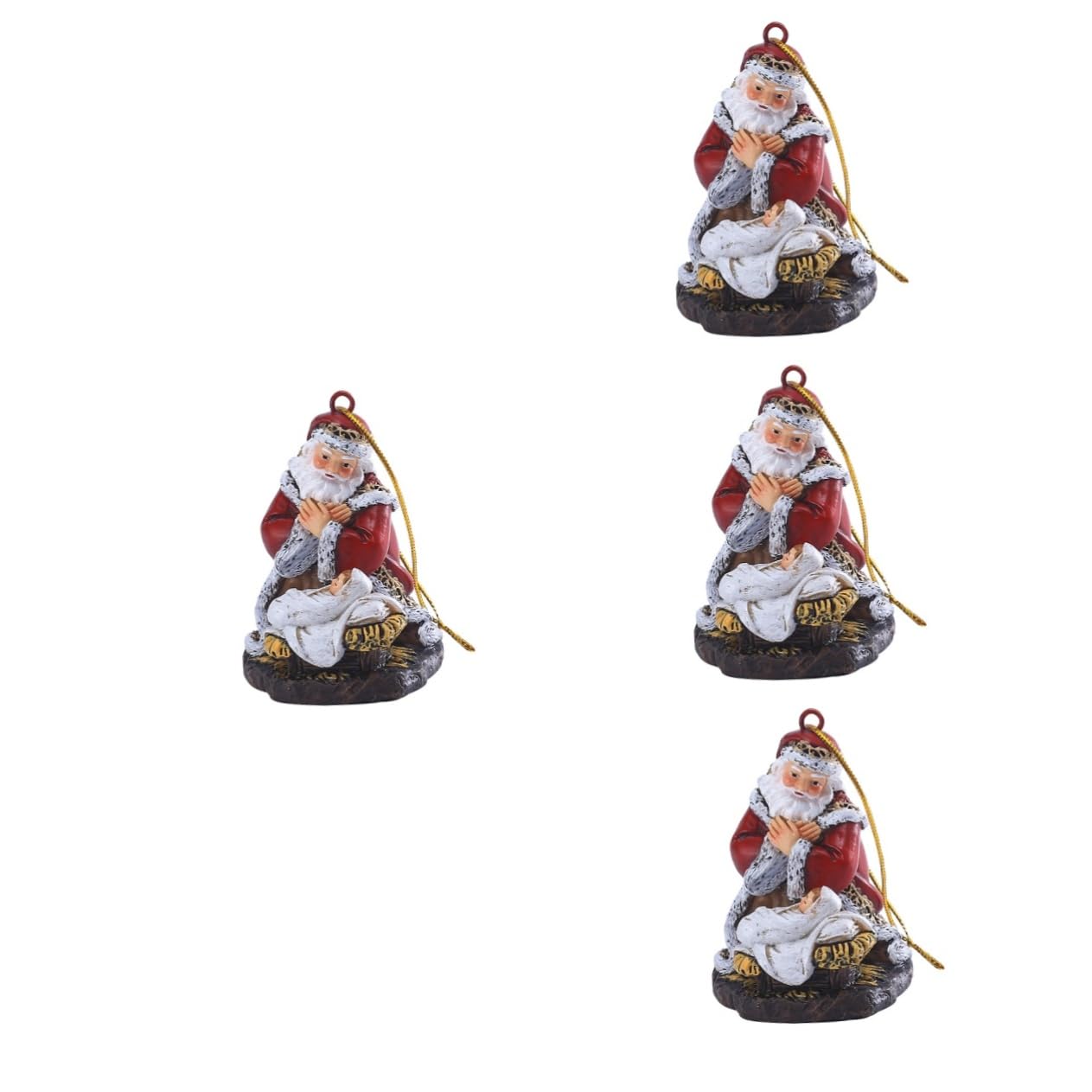 4pezzi Ciondolo Di Babbo Natale Per Decorazioni Natalizie Accessorio Festivo Per Albero Di Natale Facile Da Appendere Per Famiglia e Amici