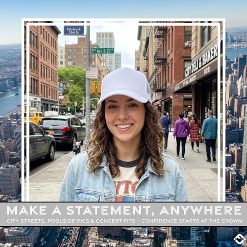 Image of Funky Junque Foam Trucker Hat, Trucker Hats for Women & Men - Blank Adjustable Snapback Mesh Back Baseball Cap