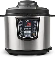 Midea Panela de Pressão Elétrica 6L Digital, Inox/Preto, 110v,