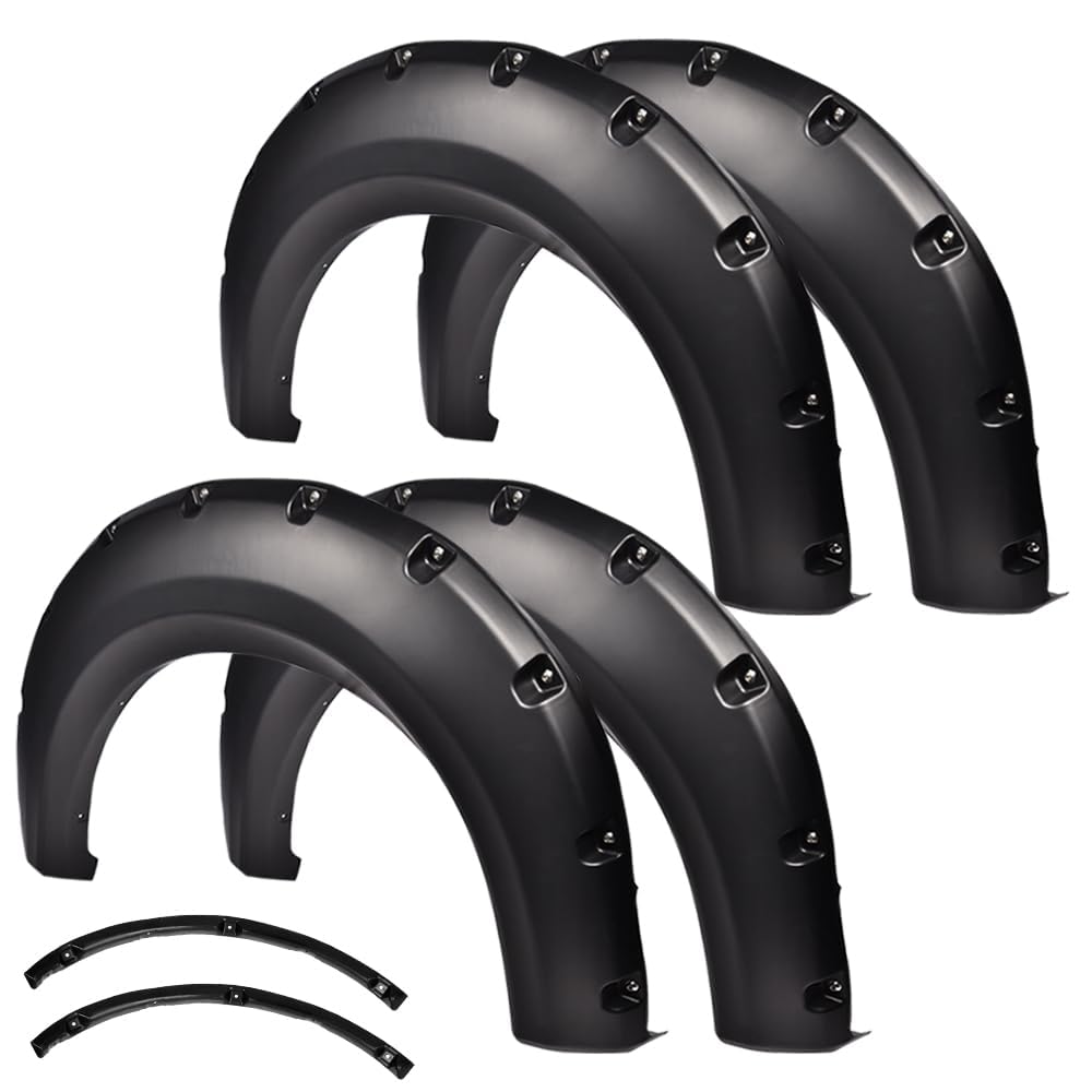 CNNELL Fender Flares Fit Ford F150 2009-2014 67.0"/78.8"/97.4"Bed Length