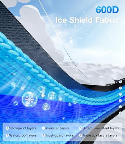 Wigoo 2025 Upgrade All-Season Car Windshield Cover - 600D Heavy-Duty Magnetic Cover for Snow/Sun/Dust/Rain, Fits Large SUVs & Trucks, Year-Round Car Shield Outdoor Accessories - Large - Image 5