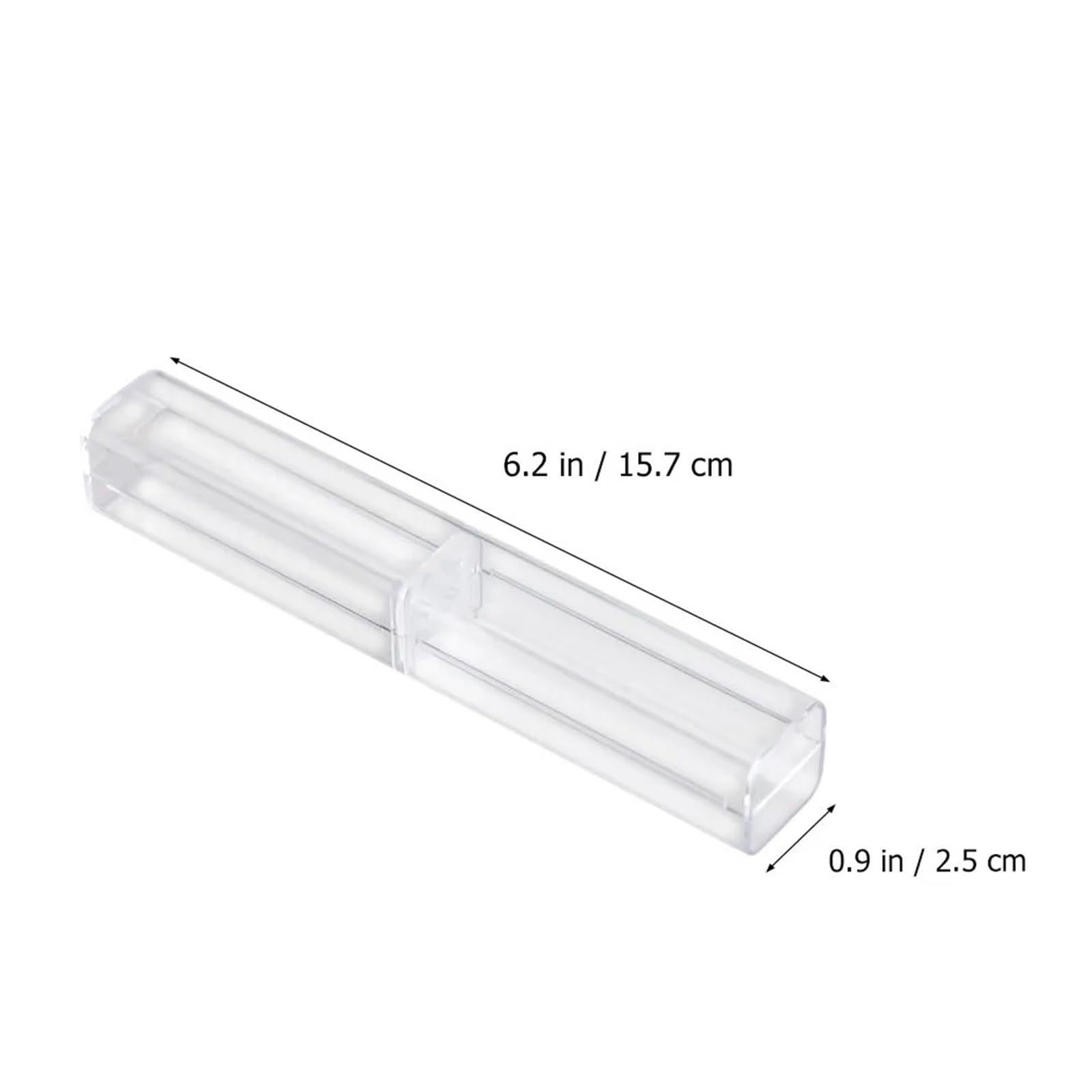 Lot de 20 boîtes à stylos en plastique avec couvercle transparent