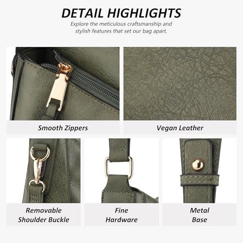 Image of TANTOMI Hobo Bags for Women Crossbody Bags Set Crossbody Purses and Handbags Tote Bags with Adjustable Shoulder Strap 2pcs