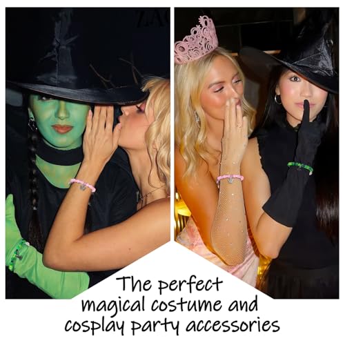 Elphaba Glinda Friendship Matching Bracelets-Crown Witch Hat Matching Bracelets-BFF Couples Accessories Gifts for Fans Dress Decor4