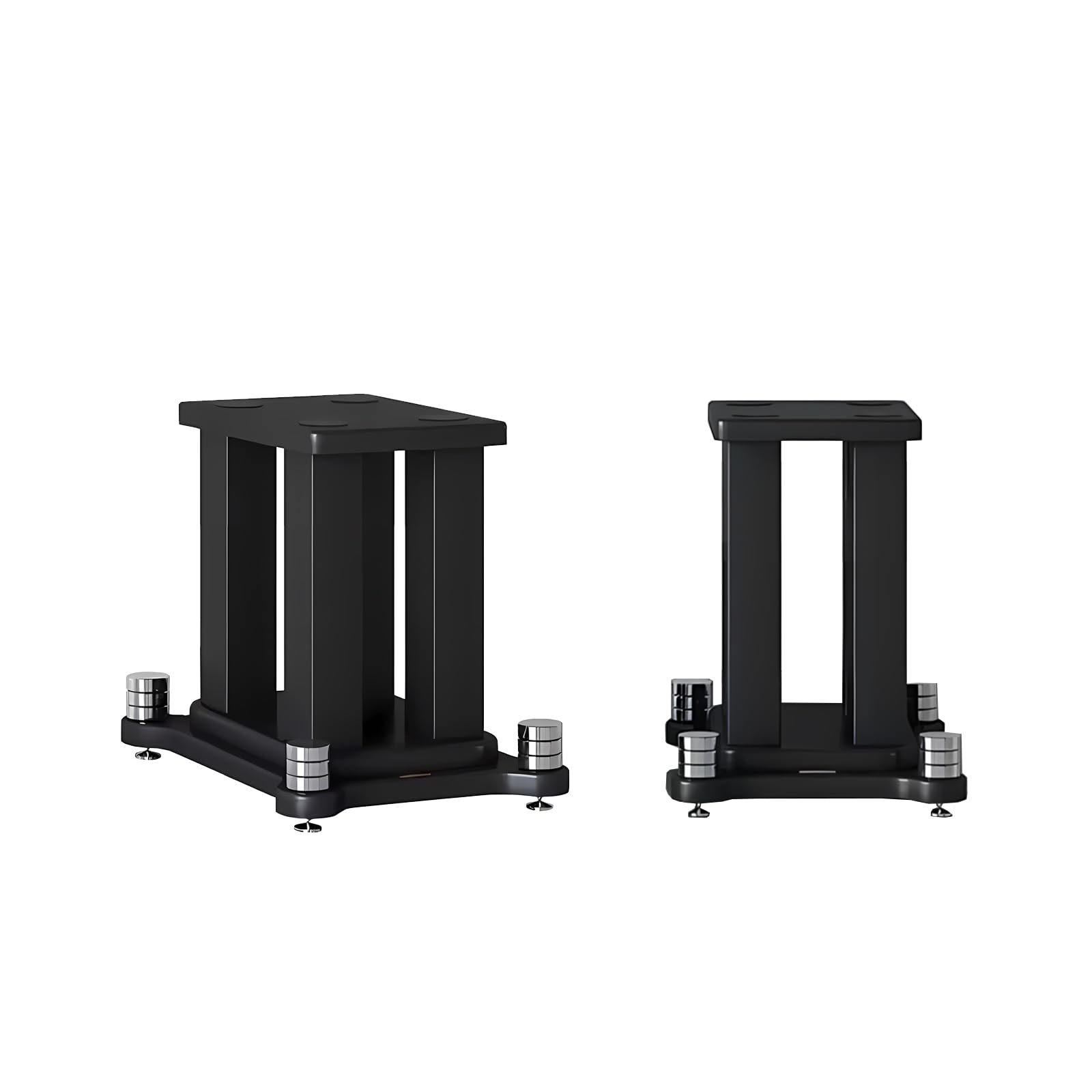 Universal Wooden Speaker Stands Pair, Heavy Duty Floor Standing Speaker Mount, Bookshelf &amp; Studio Monitor Stands for Home Theater Surround Audio System (7.8in)