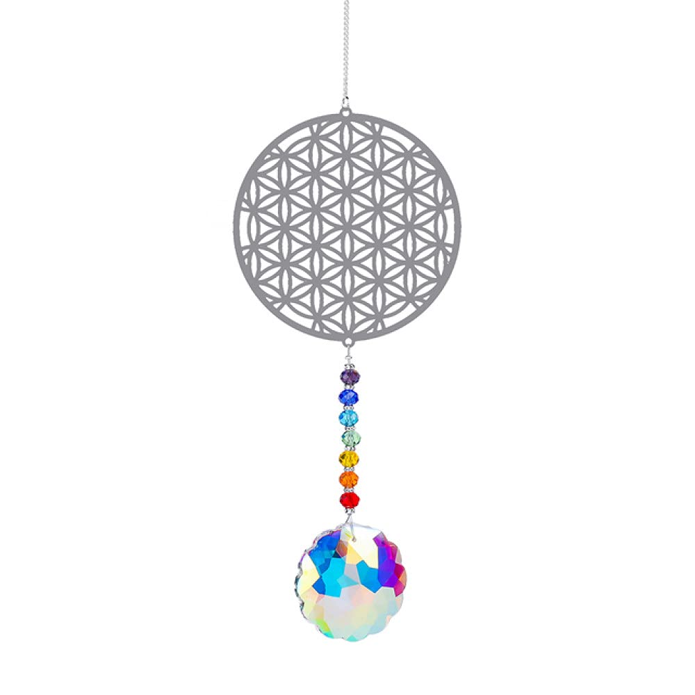 Wiszący kryształowy Suncatcher drzewo życia kamienne koraliki pryzmat wisiorek łańcuszek do rękodzieła wisząca ozdoba okienna dekoracja do przydomowego ogrodu, 27, jak pokazano