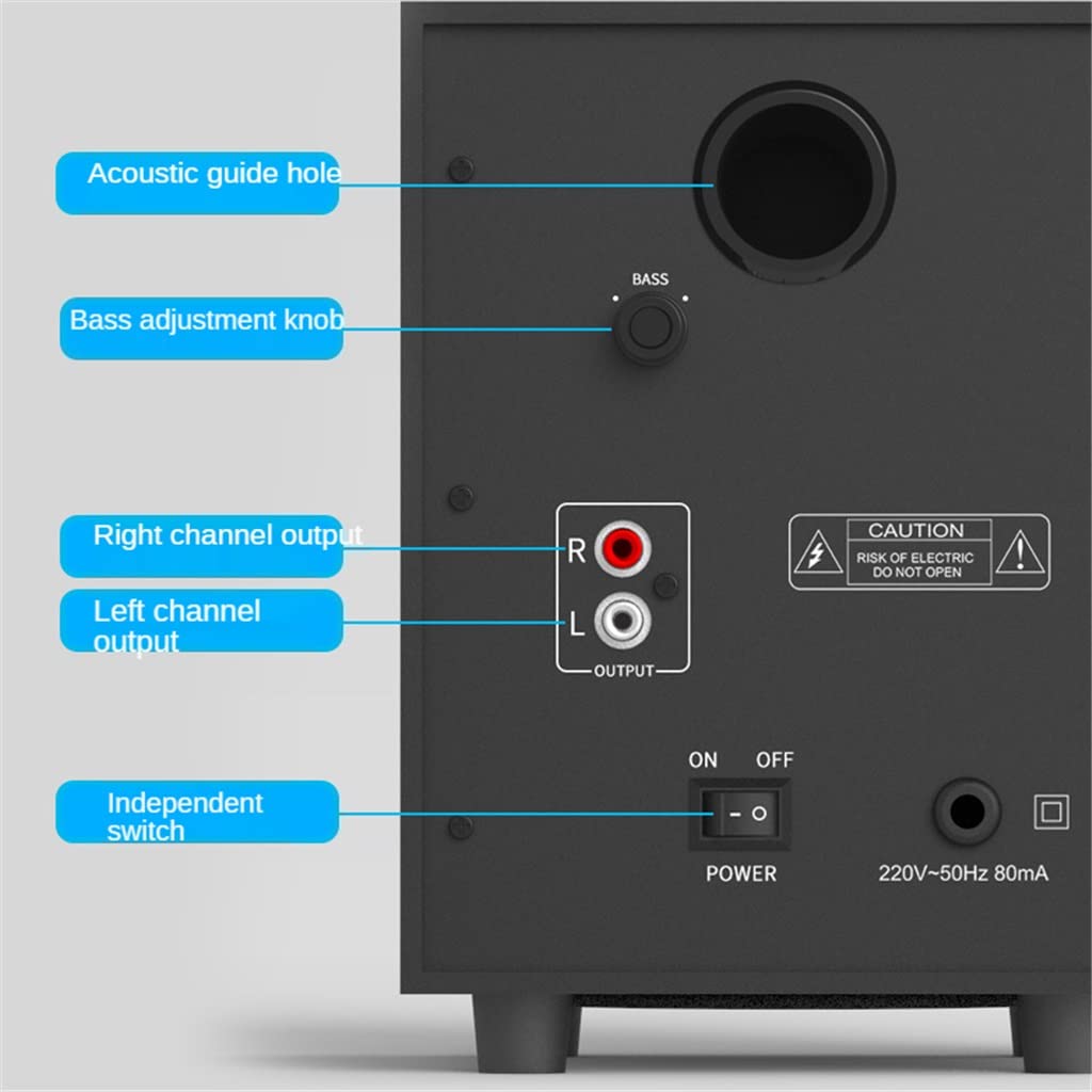 2.1 Altoparlanti multimediali in legno attivo altoparlanti for computer subwoofer for desktop Pc Accessori Ufficio domestico