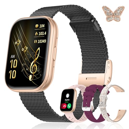 Iaret Reloj Inteligente Mujer, Regalo con 4 Correas Intercambiables y Charm, Smartwatch de 1,75", Llamadas Bluetooth, Ritmo Cardíaco SpO2 Sueño, 120+ Modos Deportivos, Compatible con Android iPhone