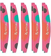 Nail File NOVAL 10 PCS Professional Nail Files 100/180 Grit Nail Files for Acrylic Nails Natural ...