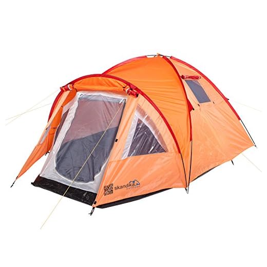 skandika Mora - Tienda de campaña iglú, Color Naranja, Talla 3000 mm