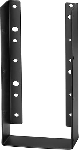 Miniatura 9 de 6 piezas de percha oculta para vigas de luz negra de 2 x 6, acero calibre 14