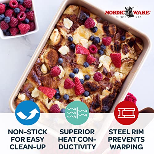 Nordic Ware Naturals Aluminum Nonstick 9X13-Inches Cake Pan #TOP2