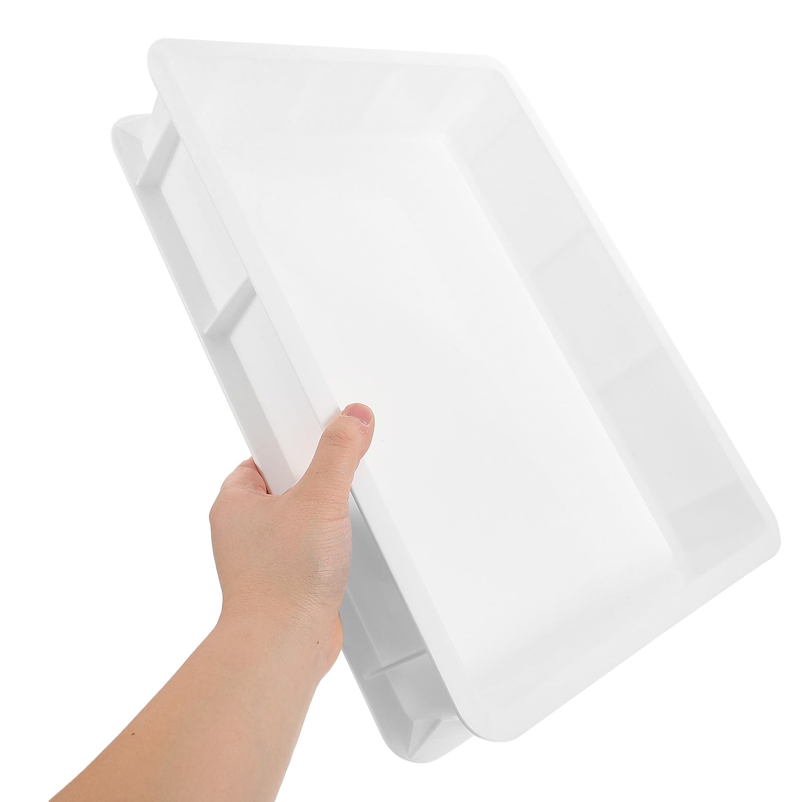 Caja de Fermentación sin Tapa Apilable de Plástico Blanco Diseño Que Ahorra Espacio y Retiene Humedad para de Pizza para Panadería y Cocina
