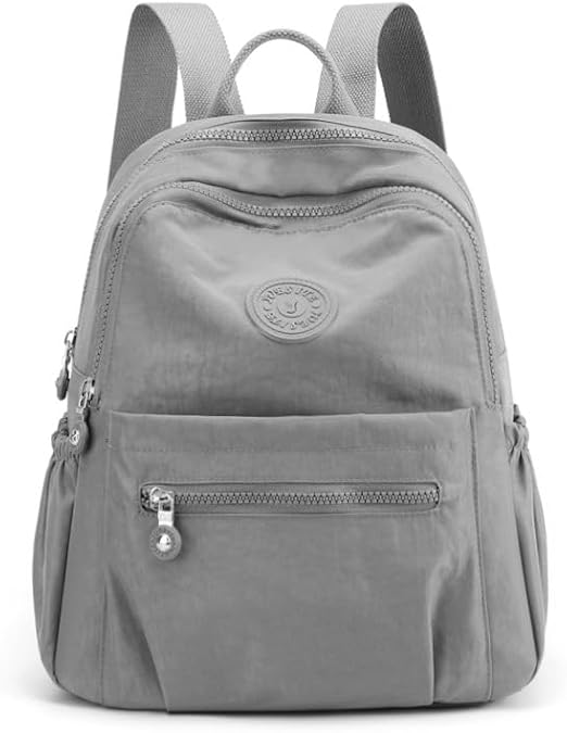 Mini Nylon Backpacks for Women Small Backpack Purse Lightweight Backpacks Mini Casual Travel Daypack (Small Backpack - A Style Grey)